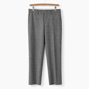 ZADIG & VOLTAIRE Grey Plaid Tailored Straight-Leg Dress Pants